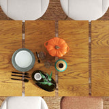 Juego completo de comedor 5 en 1: mesa extensible, 4 sillas, chimenea eléctrica, mueble multimedia y aparador de bambú