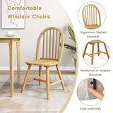 Juego de mesa de comedor de madera de 5 piezas con 4 sillas Windsor