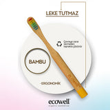Ecowell Children's Toothbrush - Eco-Friendly Bamboo Handle, Soft Bristles, Vegan & Cruelty Free