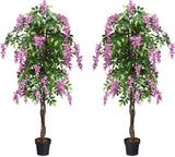 6-Feet Artificial Wisteria Silk Indoor-Outdoor Tree