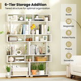 6-Tier Bookcase with Anti-Tipping Kit