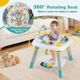 Centro de actividades para bebés 6 en 1, saltador para bebés, mesa para niños pequeños
