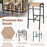6.5 x 4 x 8 FT Grill Gazebo Set with 2 Bar Stools and Bar Table