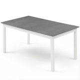 60 Inch Rectangular Dinner Table with Solid Rubber Wood Legs