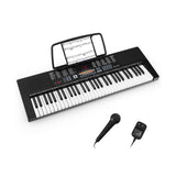 Teclado electrónico de 61 teclas con 3 modos de enseñanza, pantalla LED y teclado dual