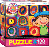 Puzzle: Fine Art For Kids - Colour Study of Squares by Wassily Kandinsky