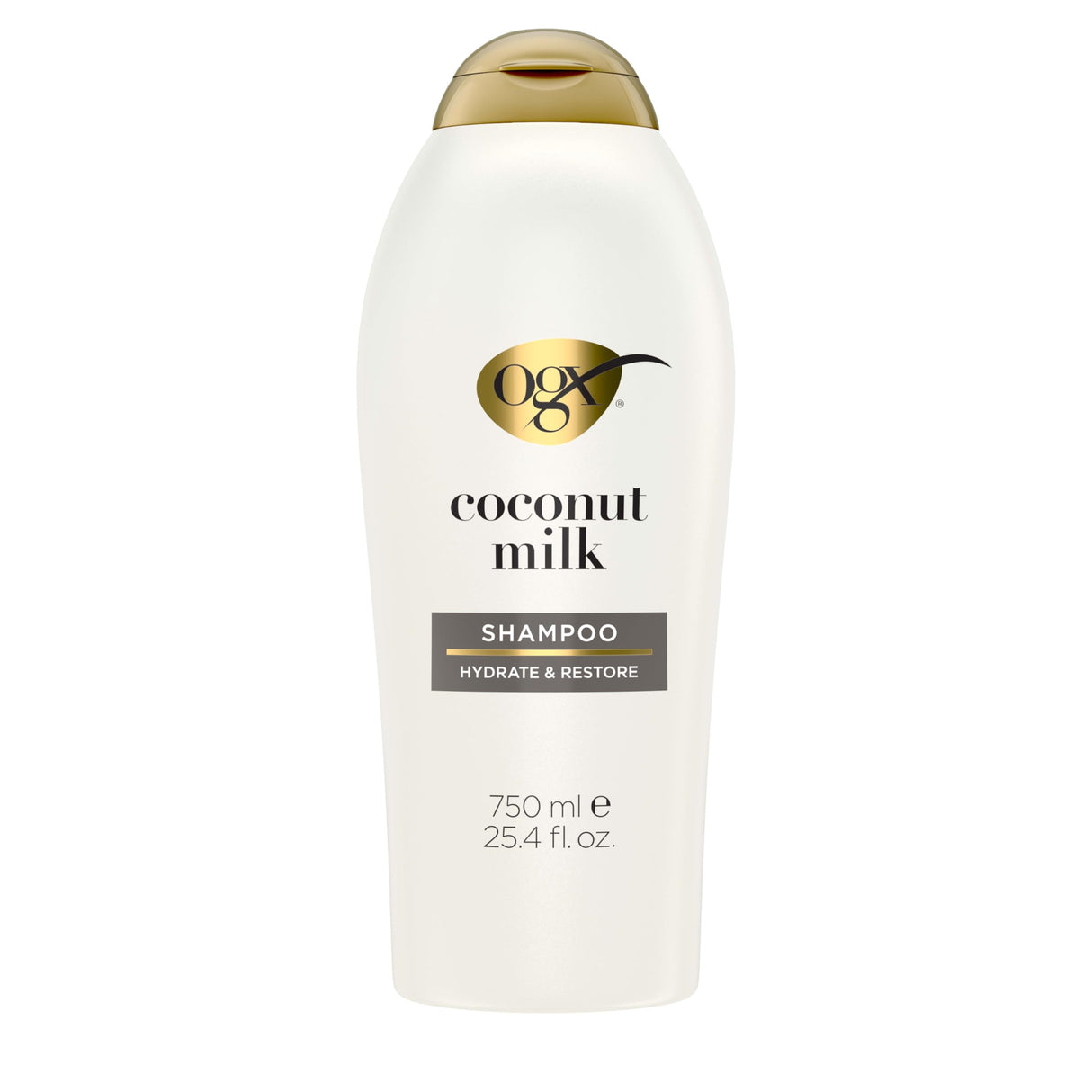 OGX Coconut Milk Shampoo - Sulfate-Free, Nourishing Hair Care for Dry or Damaged Hair