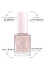 Pastel Pure Vegan Nail Polish - Cruelty-Free, Non-Toxic, Long-Lasting Color - 0.44 fl oz