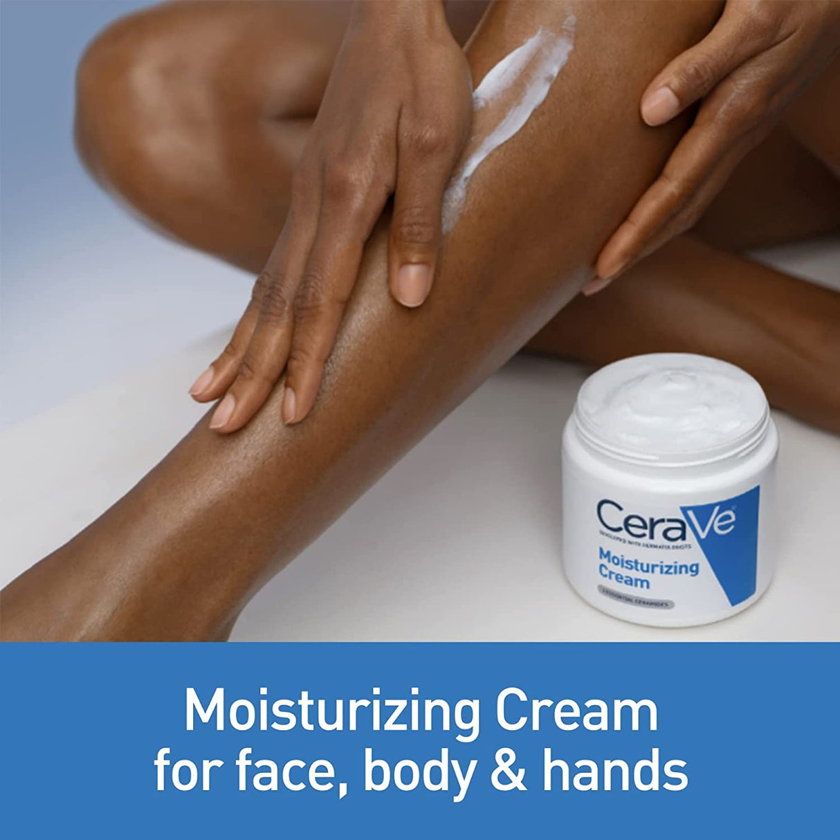 CeraVe Moisturizing Cream | Body and Face Moisturizer for Dry to Very Dry Skin | Body Cream with Hyaluronic Acid and Ceramides | Normal | Fragrance Free | 19 Oz | Packages May Vary