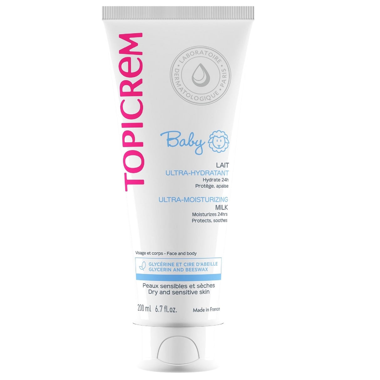 Topicrem Baby Moisturizing Milk - Hypoallergenic, Paraben-Free, Gentle Skincare for Sensitive Skin