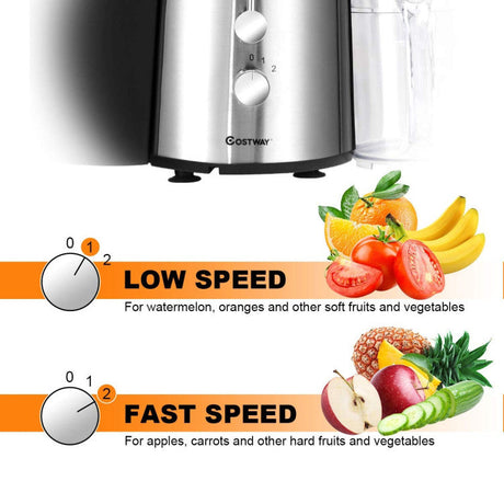 Exprimidor eléctrico de 2 velocidades para frutas y verduras