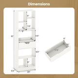 61inch Tall Freestanding Bookcase with Drawer 8-Cube Storage Organizer