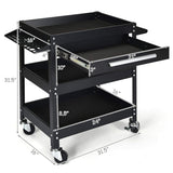 Rolling Tool Cart Mechanic Cabinet Storage ToolBox Organizer with Drawer