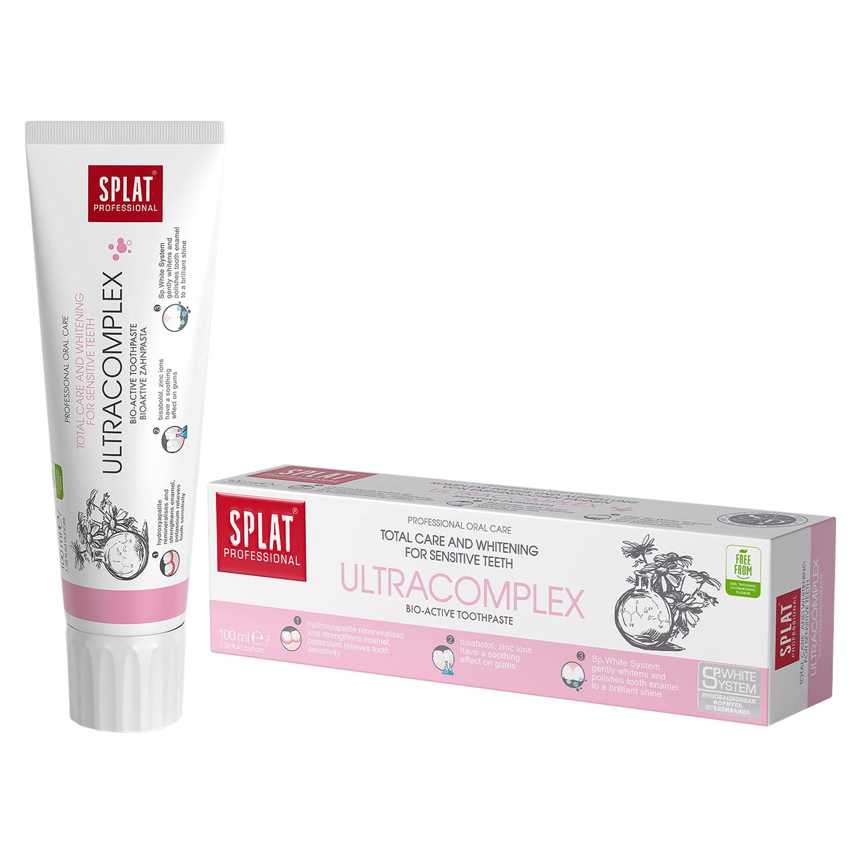 Splat Professional White Plus Toothpaste 100ml - Natural Whitening Oral Care
