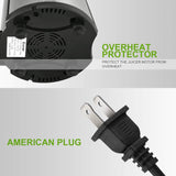 Exprimidor eléctrico de 2 velocidades para frutas y verduras
