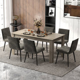Mesa de comedor/cocina rectangular moderna de 63 pulgadas