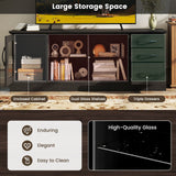 Mueble de TV de 63 pulgadas con 3 cajones y 2 estantes de cristal
