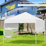 17 Feet x 10 Feet Foldable Pop Up Canopy with Adjustable Instant Sun Shelter