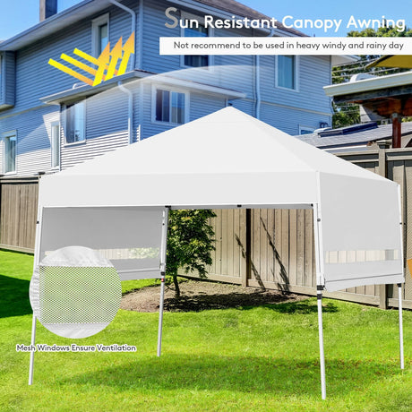 Carpa plegable de 17 x 10 pies con toldo instantáneo ajustable