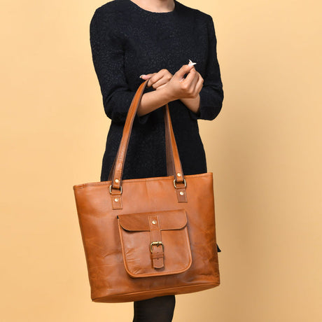 Bolso de mano de cuero genuino Chic clásico