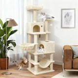 66 Inch Tall Cat Tree Multi-Level Cat Tower with 2 Condos Sisal Scratching Posts