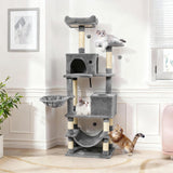 66 Inch Tall Cat Tree Multi-Level Cat Tower with 2 Condos Sisal Scratching Posts
