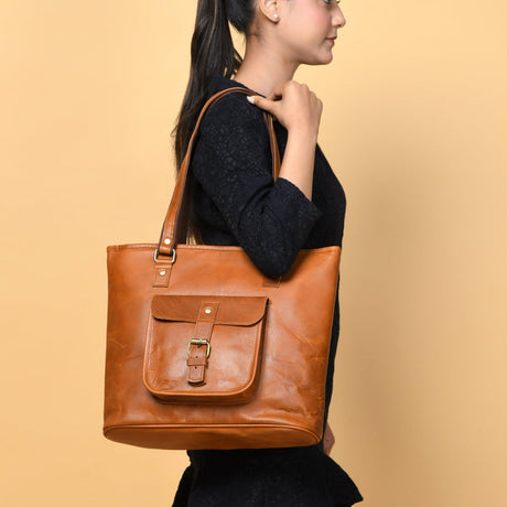Bolso de mano de cuero genuino Chic clásico