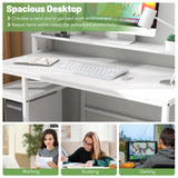 Escritorio de computadora de 67 pulgadas con soporte para monitor y cajón para archivos