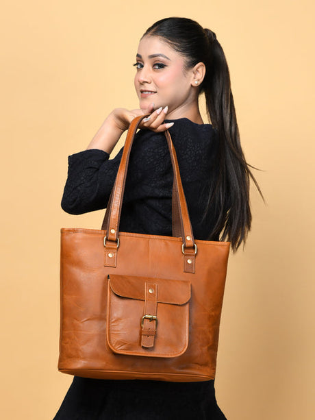 Bolso de mano de cuero genuino Chic clásico