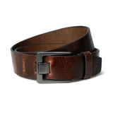 Cinturón Timberline de piel marrón oscuro