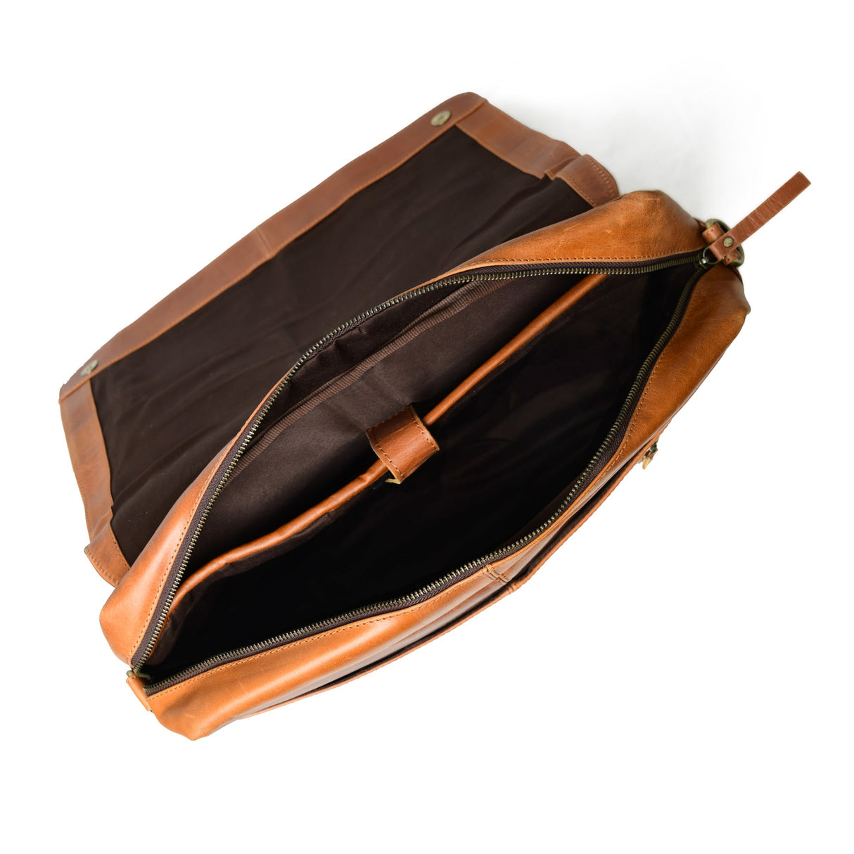 Bolso cruzado Wilson de cuero color camel