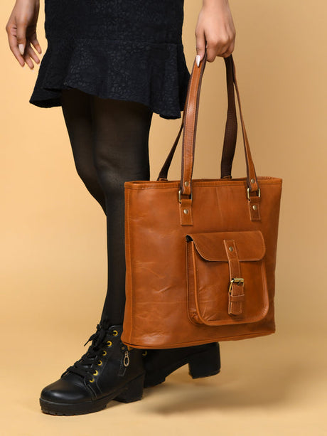 Bolso de mano de cuero genuino Chic clásico