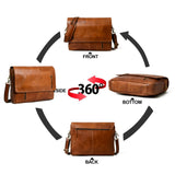 Bolso cruzado Wilson de cuero color camel