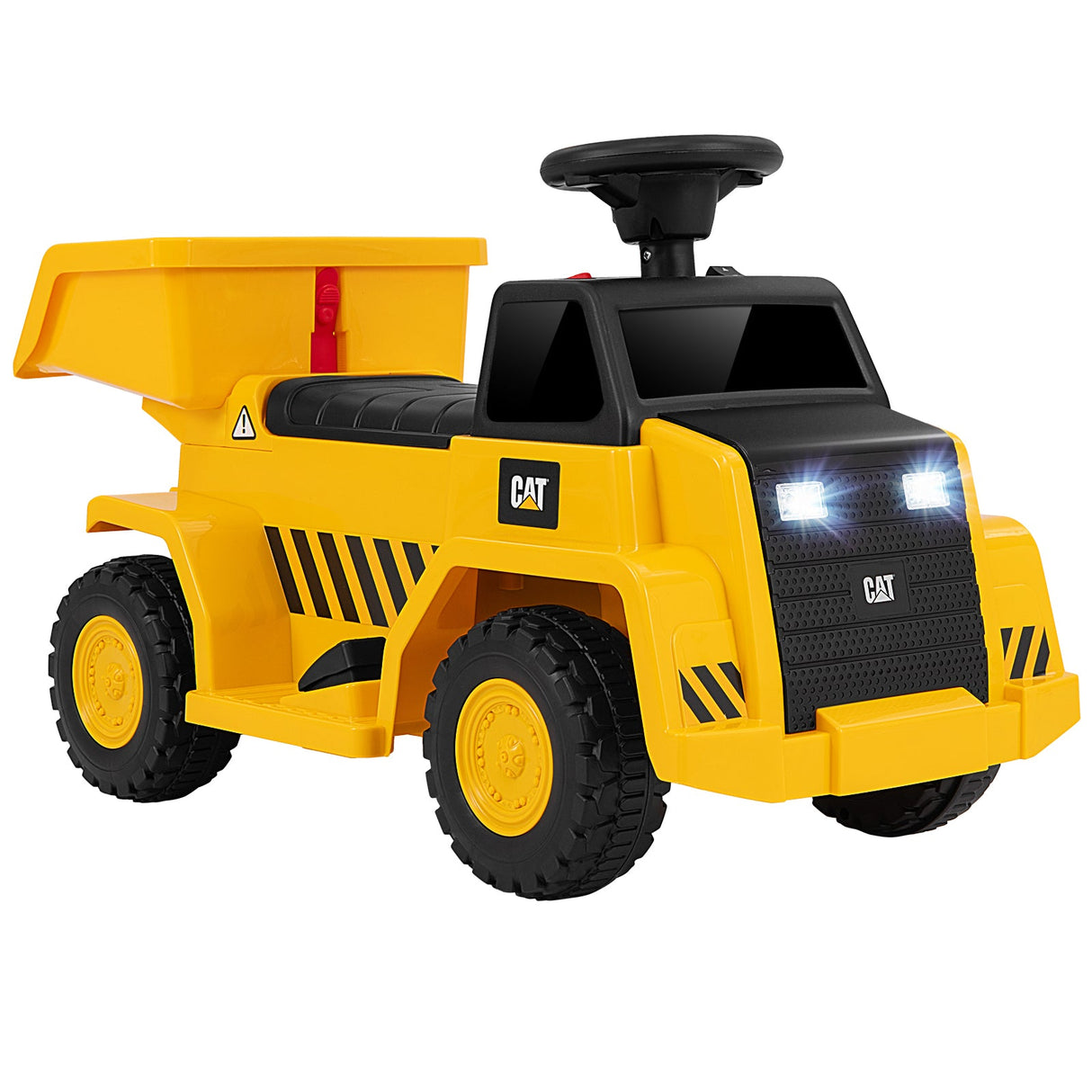Vehículo de construcción Caterpillar eléctrico con licencia de 6V y arranque con un botón - Amarillo