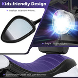 Motocicleta para niños de 6 V con faro, música y ruedas de apoyo