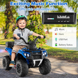 6V Kids Ride On ATV with Spray Function and Storage Box with Music