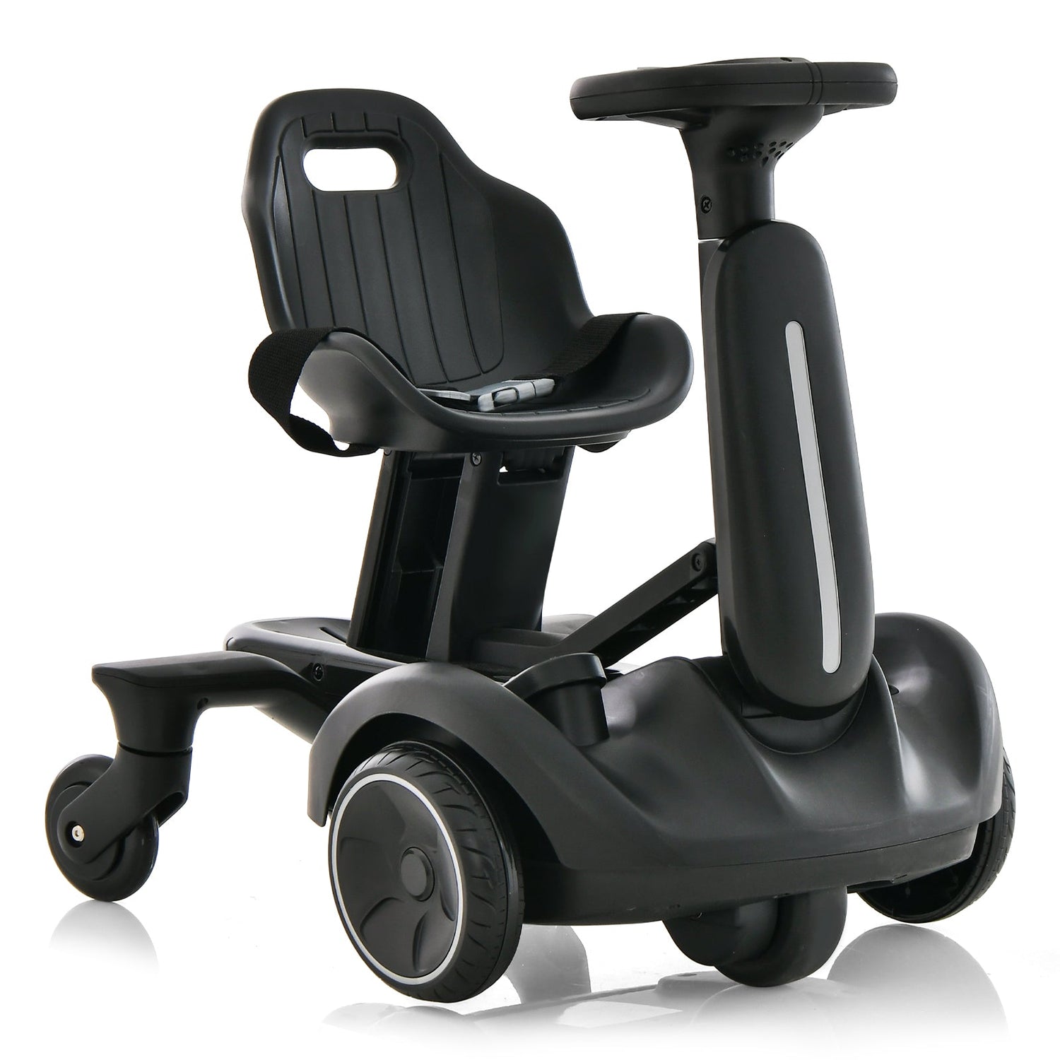 Coche de paseo a batería de 6V para niños con giro de 360° y 2 alturas ajustables