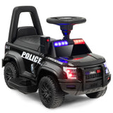 6V Kids Ride On Police Car with Real Megaphone and Siren Flashing Lights