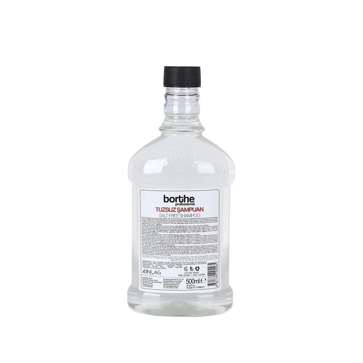 Borthe Professional Salt-Free Shampoo 500ml - Gentle Hair Care for Sensitive Scalp