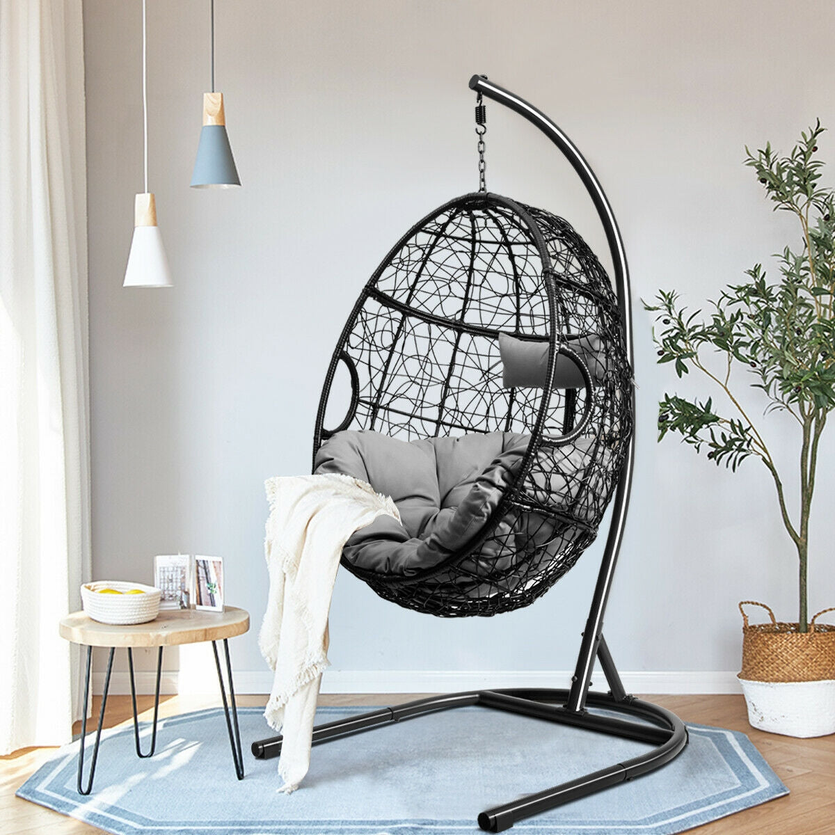Sillón Colgante Acolchado con Soporte