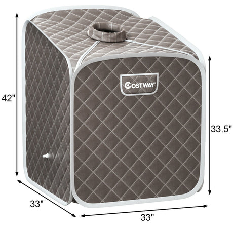 2L Sauna de Vapor Plegable Portátil Spa-Gris