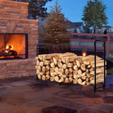 8 Feet Outdoor Steel Firewood Log Rack