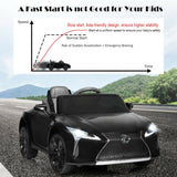 Coche eléctrico Lexus LC500 con licencia y control remoto para niños