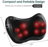 Almohada de masaje Shiatsu con calor, amasamiento profundo para hombros, cuello y espalda