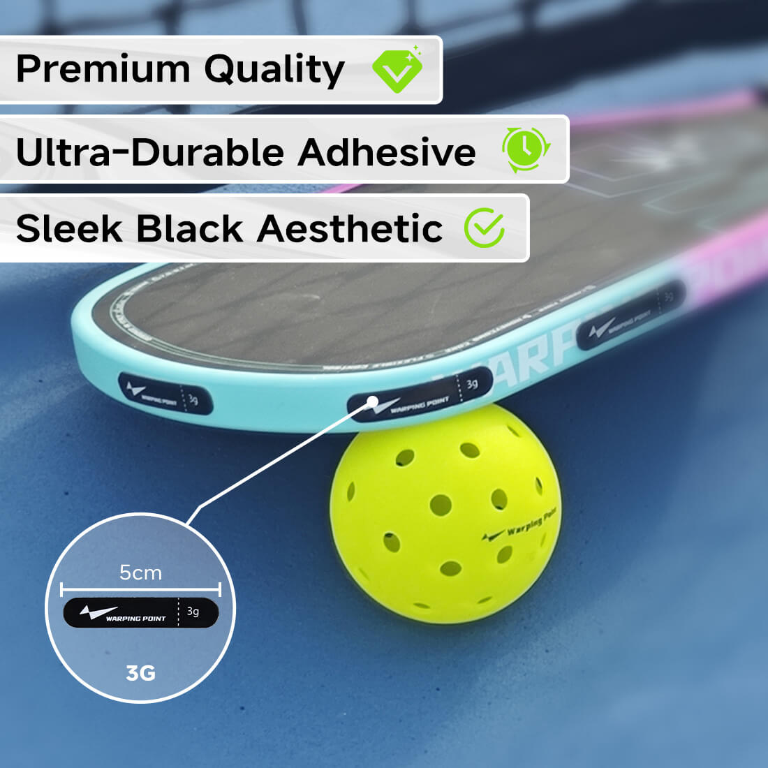 Cinta de plomo para pickleball - Negra