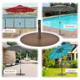 29.5 Inch Outdoor Steel Umbrella Base Stand for Backyard and Poolside
