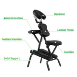 Sillón de masaje de viaje de cuero sintético con