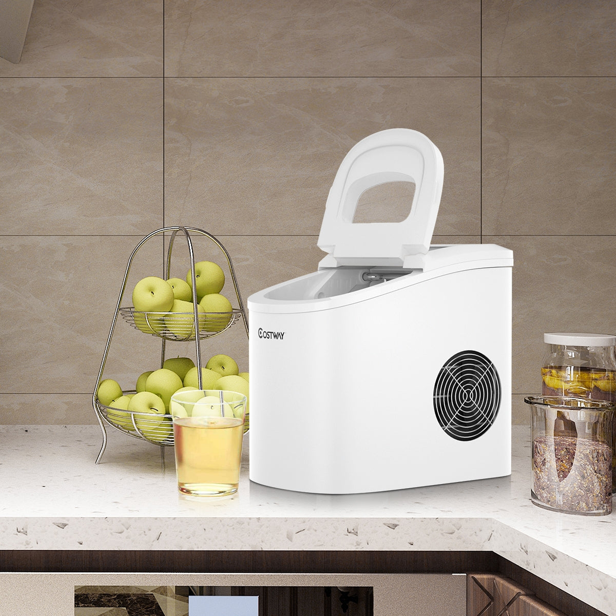 Mini máquina eléctrica portátil y compacta para hacer hielo