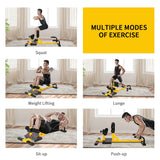 Máquina de gimnasio en casa 3 en 1 para sentadillas Sissy y abdominales