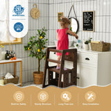 Taburete de cocina para niños con doble barra de seguridad